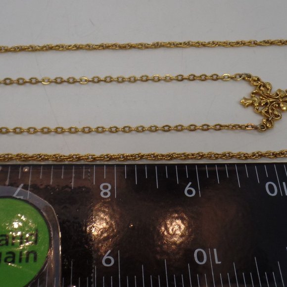 Unbranded  Goldtone Multi Strand (2) Necklace with Locket With Lady Portrait 20" - Picture 10 of 13